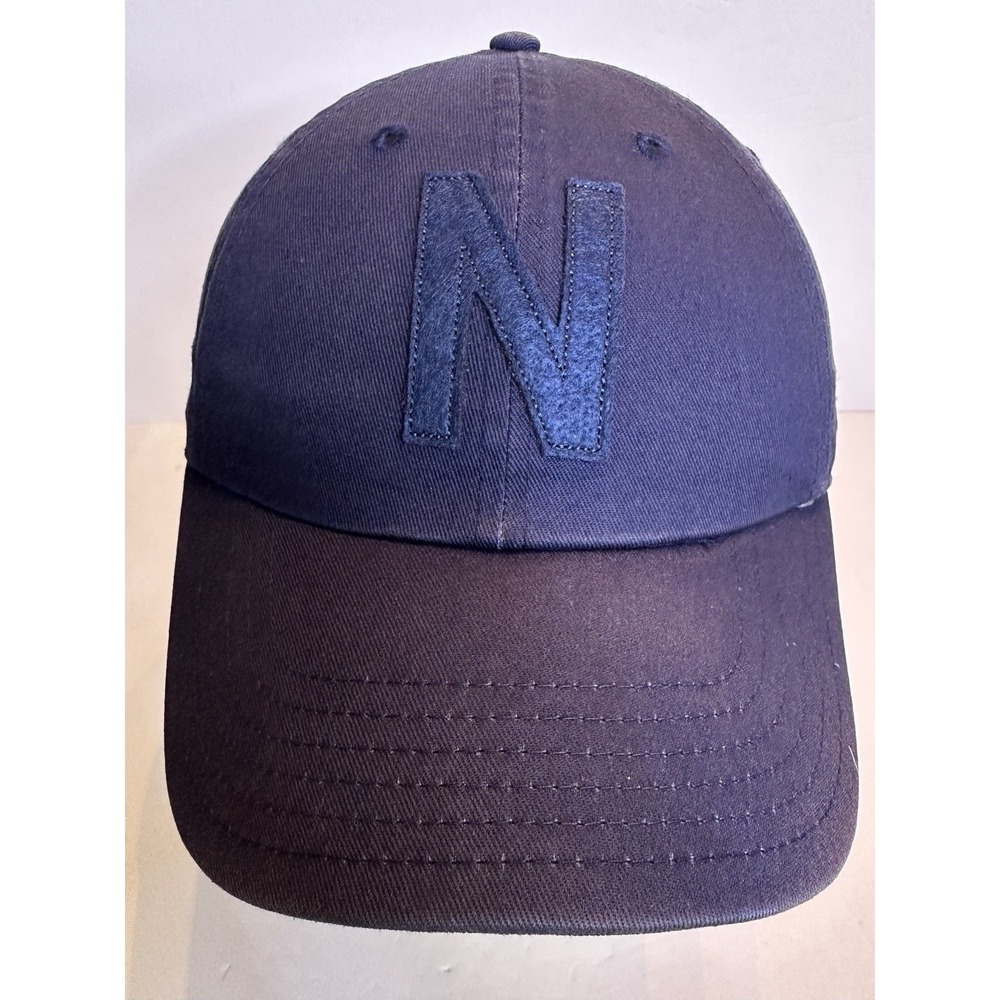 The Normal Brand Navy Blue Cotton Baseball Cap Adjustable Strapback Hat "N" Logo